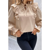 Azura Exchange Ruffled Bubble Sleeve Blouse - S thumbnail