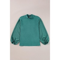 Skobeloff Swiss Dot Balloon Sleeve Loose Blouse - L thumbnail