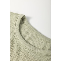 Laurel Green Textured Round Neck Half Sleeve Blouse - 2XL thumbnail