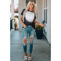 Azura Exchange Tie-dyed Round Neck Short Sleeve T-shirt - M thumbnail