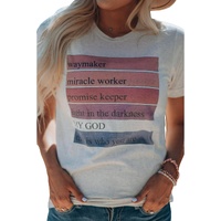 Azura Exchange White God Waymaker Miracle Worker Promise Keeper Graphic Tee - M thumbnail