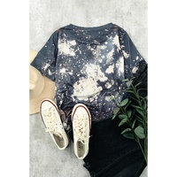 Azura Exchange Tie Dye Bleached Round Neck Short Sleeve T-shirt - M thumbnail