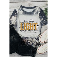 Azura Exchange Leopard Print Color Block Short Sleeve Top - S thumbnail