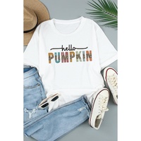 Azura Exchange Pumpkin Leopard Graphic Casual Tee - XL thumbnail