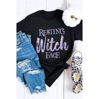 Azura Exchange Resting Witch Face Graphic Tee - L thumbnail