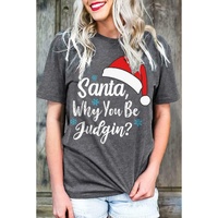 Azura Exchange Santa Hat Snowflake Tee - S thumbnail