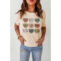 Azura Exchange Heart Shaped Letters Print Crewneck Graphic Tee - M thumbnail