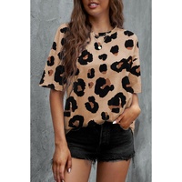 Azura Exchange Leopard Print Loose T-Shirt - L thumbnail
