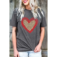 Azura Exchange Leopard Heart Graphic T-shirt - XL thumbnail