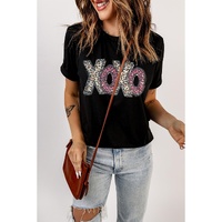 Azura Exchange Leopard Letter Print T Shirt - M thumbnail