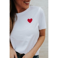 Azura Exchange Embroidered Heart Pattern T-Shirt - XL thumbnail