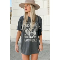 Azura Exchange Guitar Slogan Letter Graphic Print T-Shirt - M thumbnail