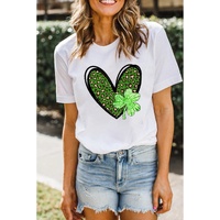 Azura Exchange Leopard Heart Shaped Print Crewneck Graphic Tee - L thumbnail