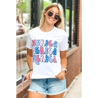 Azura Exchange Graphic Tee with MERICA Flag Element - S thumbnail