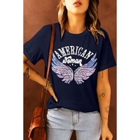 Azura Exchange American Woman Eagle Wing Flag Graphic Tee - S thumbnail