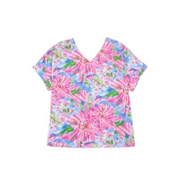 Azura Exchange Loose Fit Floral Print V Neck T Shirt - M thumbnail