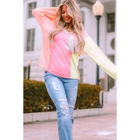 Azura Exchange Long Sleeve Striped Color Block T-Shirt - M thumbnail