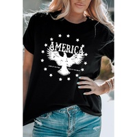 Black AMERICA Eagle Star Graphic T Shirt - XL thumbnail