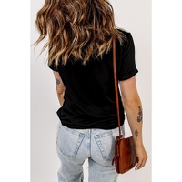 Black American Flag Guitar Print Crew Neck Tee - 2XL thumbnail