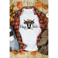 White Hay Fall Cow Head Graphic Tee - 2XL thumbnail