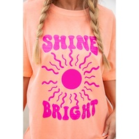 Pink SHINE BRIGHT Graphic Casual Tee - L thumbnail