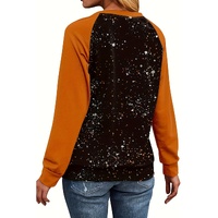 Gold Flame It's Fall Yall Halloween Pumpkin Graphic Bleached Top - L thumbnail