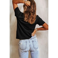 Black Christmas Big Bowknot Graphic Crewneck T Shirt - XL thumbnail