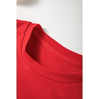 Red Christmas Tree Snowman Printed Crewneck T Shirt - L thumbnail