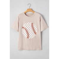 Jet Stream Checkered Baseball Graphic Tee - L thumbnail