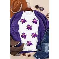 White Sequin Balloon Puppy Graphic Mardi Gras Tee - 2XL thumbnail