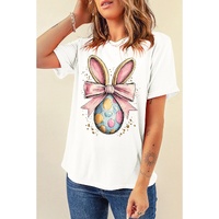 White Easter Egg Bow Bunny Ear Printed T Shirt - XL thumbnail