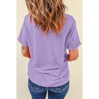 Wisteria Easter Shiny Bunny Graphic Crewneck T Shirt - L thumbnail