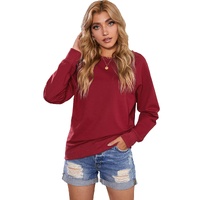 Azura Exchange Solid Crew Neck Pullover Sweatshirt - S thumbnail