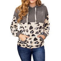 Azura Exchange Color Block Pocketed Drawstring Hoodie - L thumbnail