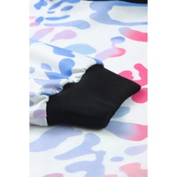 Azura Exchange Leopard Drawstring Hoodie with Colorful Splicing - M thumbnail