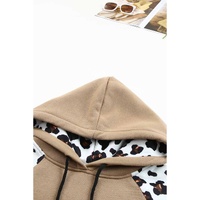 Azura Exchange Leopard Bishop Sleeve Hooded Sweatshirt - L thumbnail