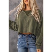 Azura Exchange Cropped Drop Shoulder Sweatshirt - L thumbnail