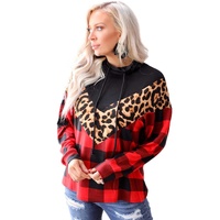 Azura Exchange Chevron Plaid Leopard Patchwork Turtleneck Sweatshirt - XL thumbnail