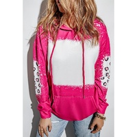 Azura Exchange Leopard Bleached Hoodie with Pocket - XL thumbnail