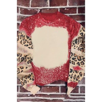 Azura Exchange Leopard Print Sweatshirt with Tie Dye Design - S thumbnail