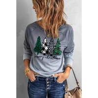 Azura Exchange Merry Christmas Tree Graphic Sweatshirt - M thumbnail
