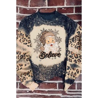 Azura Exchange Santa Clause Bleach Print Graphic Sweatshirt - M thumbnail