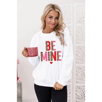 Azura Exchange Leopard Heart Print Long Sleeve Sweatshirt - S thumbnail
