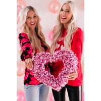 Azura Exchange Hearts Print Crewneck Sweatshirt - XL thumbnail