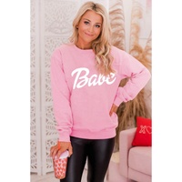 Azura Exchange Letters Print Sweatshirt with Ribbed Knit Trim - 2XL thumbnail