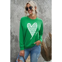 Azura Exchange Lucky Clover Heart Graphic Sweatshirt - M thumbnail