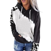 Azura Exchange Cow Tie Dye Print Pullover Hoodie with Pocket - M thumbnail
