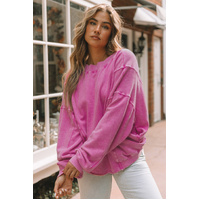 Azura Exchange Twist Open Back Oversized Sweatshirt - L thumbnail
