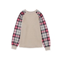Azura Exchange Plaid Raglan Sleeve Sweatshirt - S thumbnail