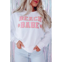 Azura Exchange BEACH BABE Slogan Graphic Sweatshirt - L thumbnail